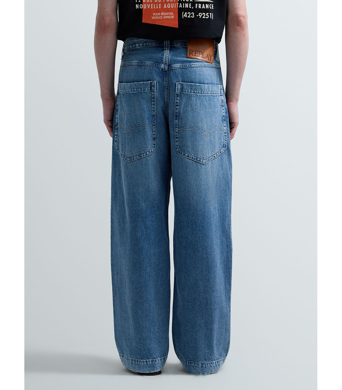 バギーフィットFERYSインディゴコットンデニム 詳細画像 ブルー 3